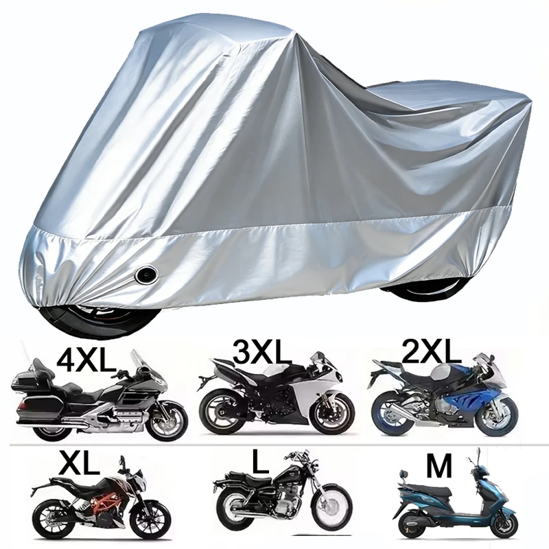 Electric Scooter Rain Cover - ผ้าคลุมรถจักรยานยนต์สำหรับใช้งานกลางแจ้งและในร่ม กันน้ำ กันฝุ่น กันรังสียูวี ป้องกันแสงแดด สำหรับมอเตอร์ไซค์และสกู๊ตเตอร์