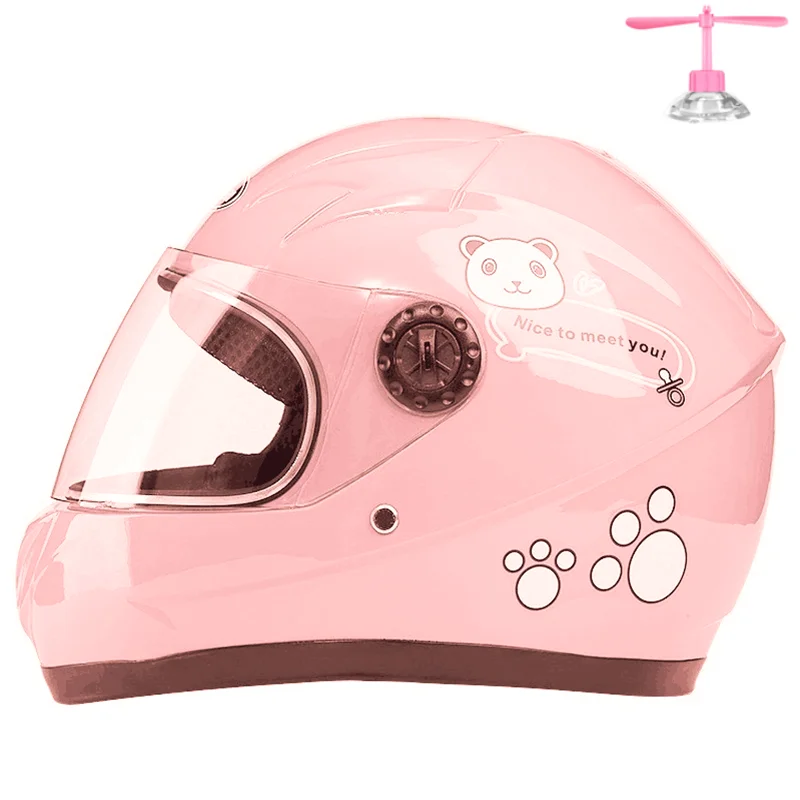 Scooter Helmet Set - หมวกกันน็อคเด็ก 3-9 ปี แบบเต็มใบ สำหรับมอเตอร์ไซค์ สกู๊ตเตอร์