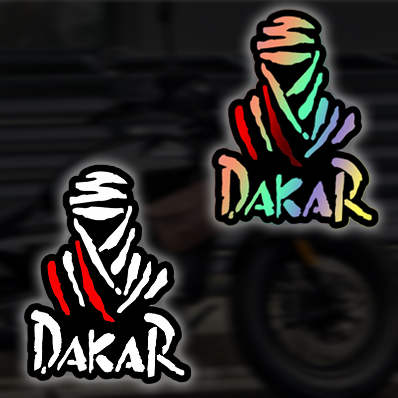 Scooter Helmet Set - 1PC Dakar Rally เกมรถจักรยานยนต์สติกเกอร์กันน้ํา Racing สไตล์สําหรับสกู๊ตเตอร์ด้านหน้า