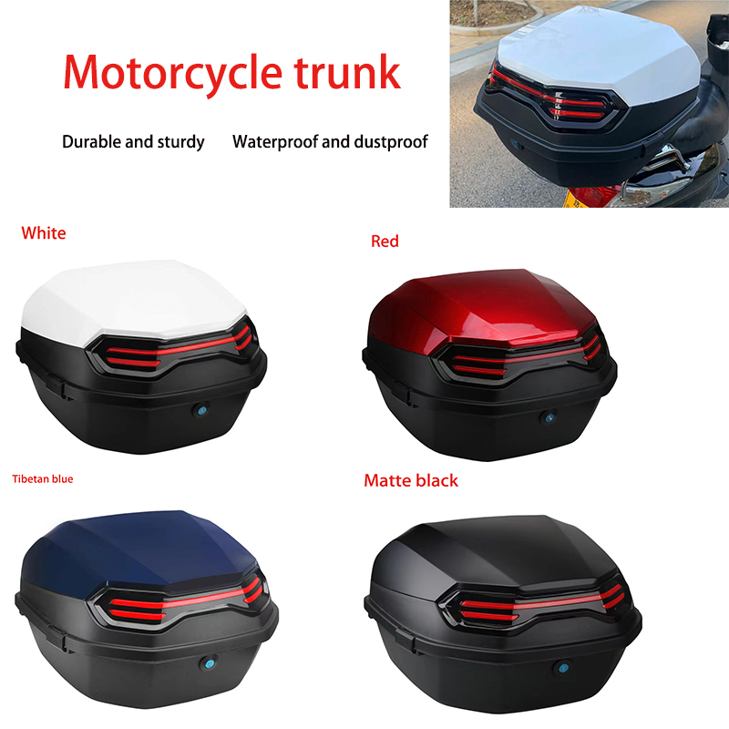 Scooter Helmet Set - กล่องท้ายรถจักรยานยนต์รองเท้าสกู๊ตเตอร์ Trunk Cool ABS + PP