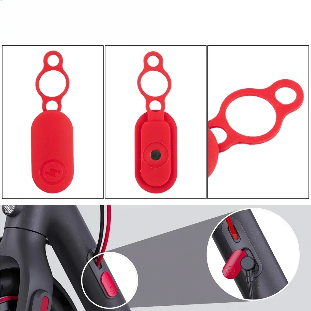 Electric Scooter Rain Cover - พอร์ตชาร์จแบตเตอรี่สําหรับ Xiaomi 4 Pro ไฟฟ้าสกู๊ตเตอร์กันน้ํากรณีปลั๊กฝุ่น Charger