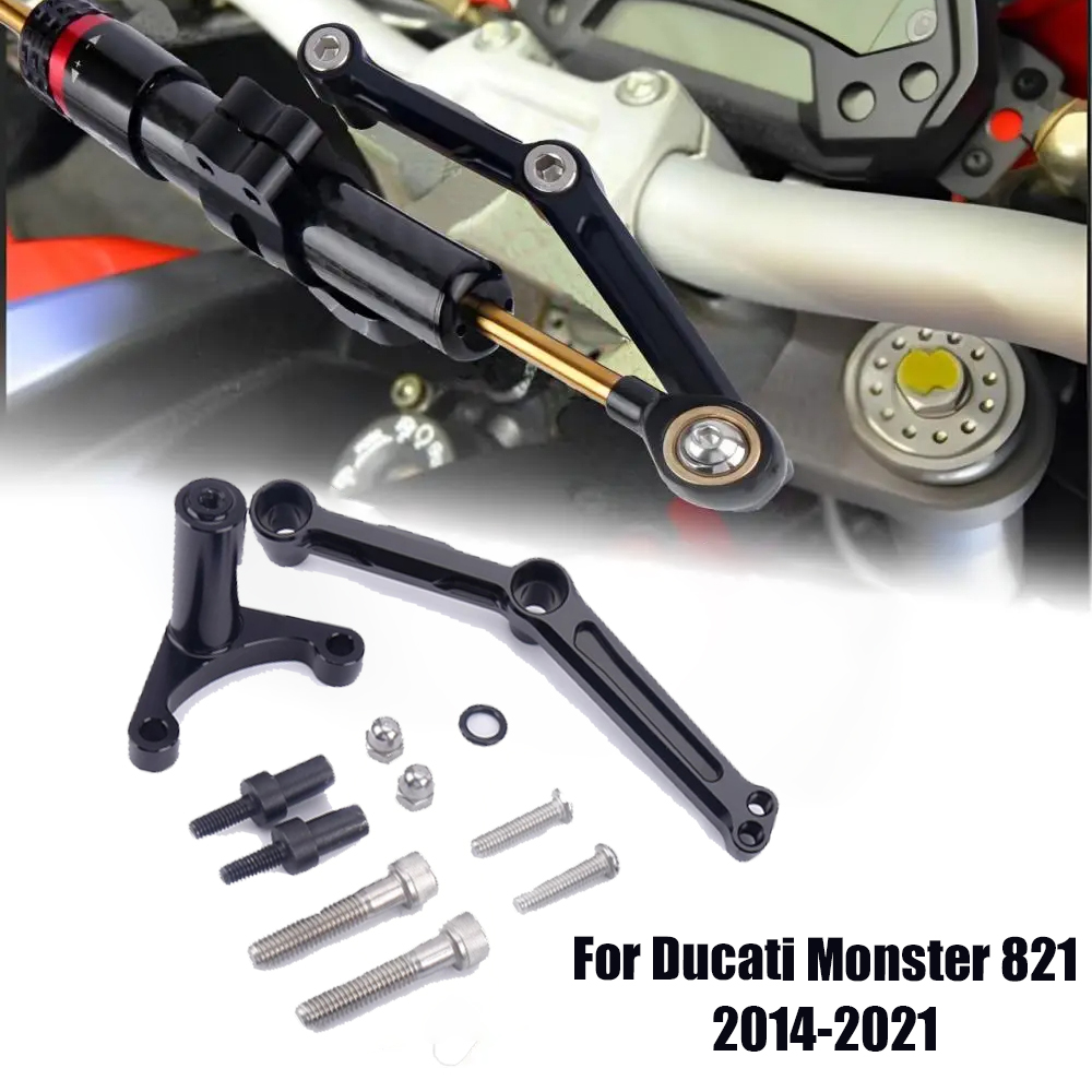 Steering Damper Stabilizer Kit Cnc - อุปกรณ์เสริมสําหรับรถจักรยานยนต์ CNC Damper สําหรับ Ducati Monster