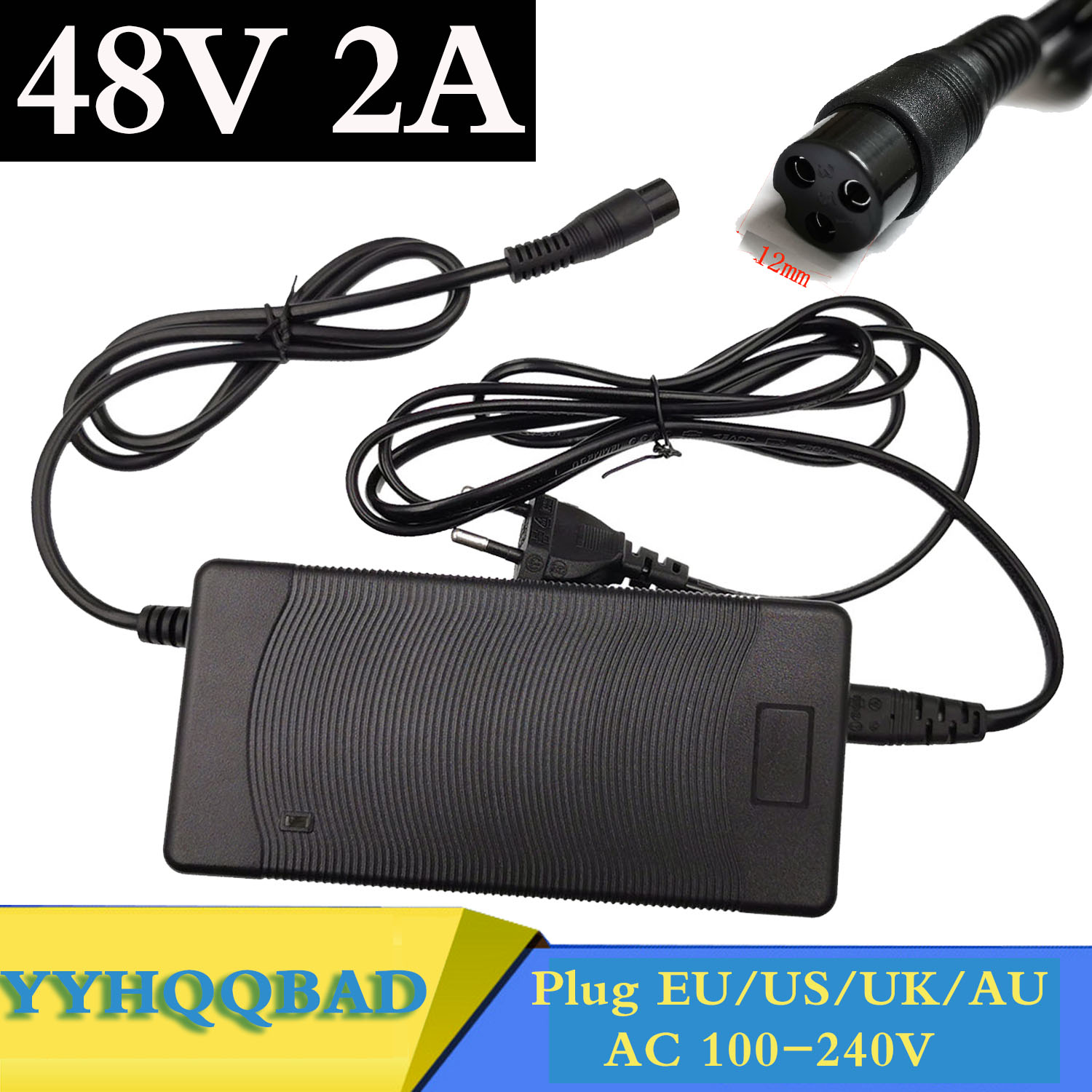 Electric Scooter Charger - เครื่องชาร์จแบตเตอรี่ตะกั่วกรด 48V 2A สำหรับแบตเตอรี่ตะกั่วกรด 55.2V จักรยานไฟฟ้า