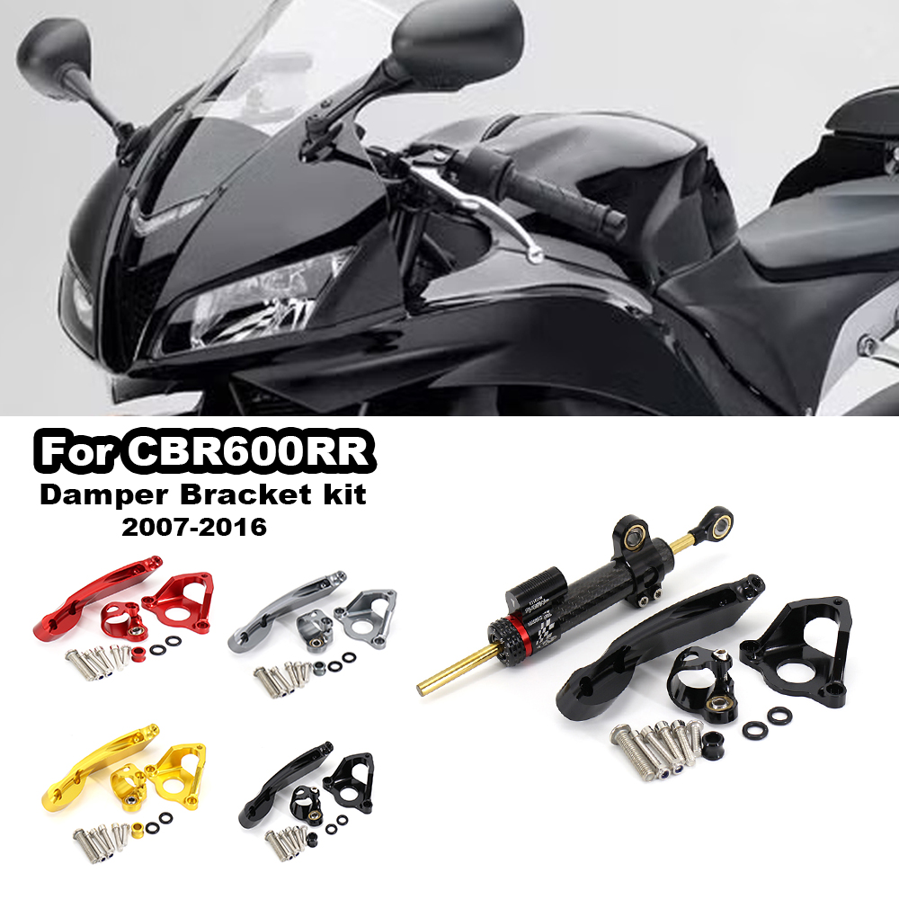 สำหรับฮอนด้า CBR600RR CBR 600  - Steering Damper Stabilizer Kit Cnc บทวิจารณ์และราคา