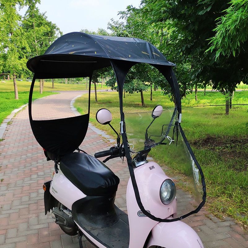 หลังคาบังแดดกันฝนสำหรับสกู๊ตเต - Electric Scooter Rain Cover บทวิจารณ์และราคา