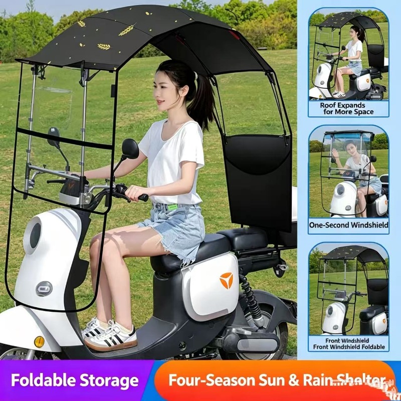 กันลม กันน้ำ ที่บังแดดจักรยานไ - Electric Scooter Rain Cover บทวิจารณ์และราคา