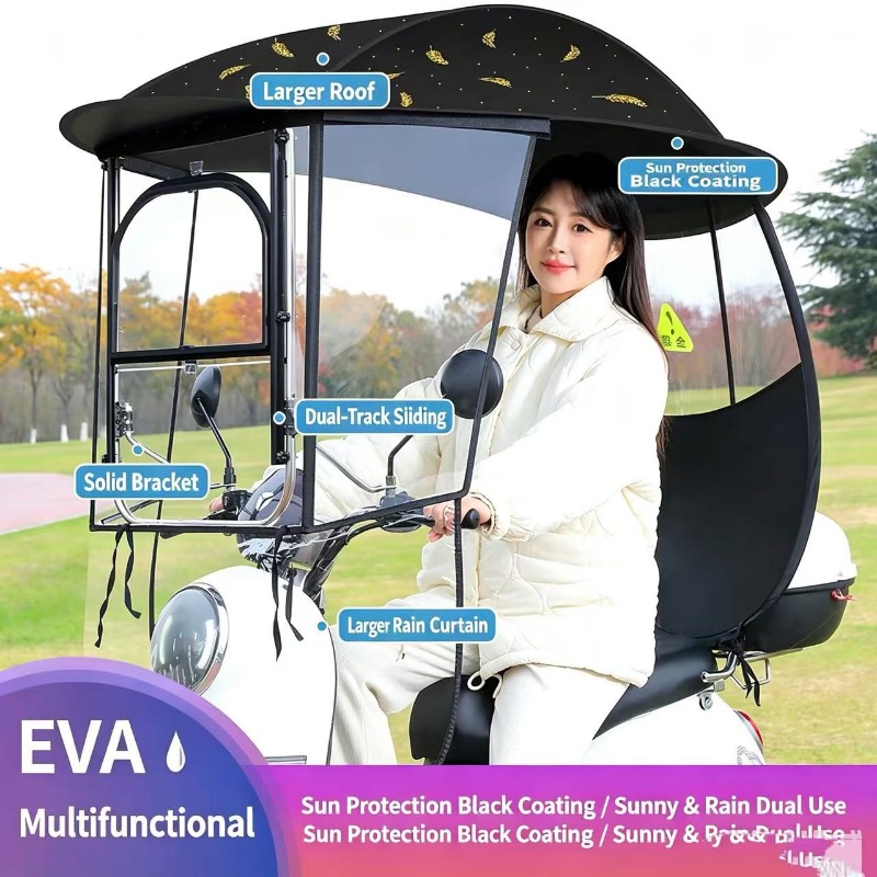 กันลม กันน้ำ ที่บังแดดจักรยานไ - Electric Scooter Rain Cover บทวิจารณ์และราคา