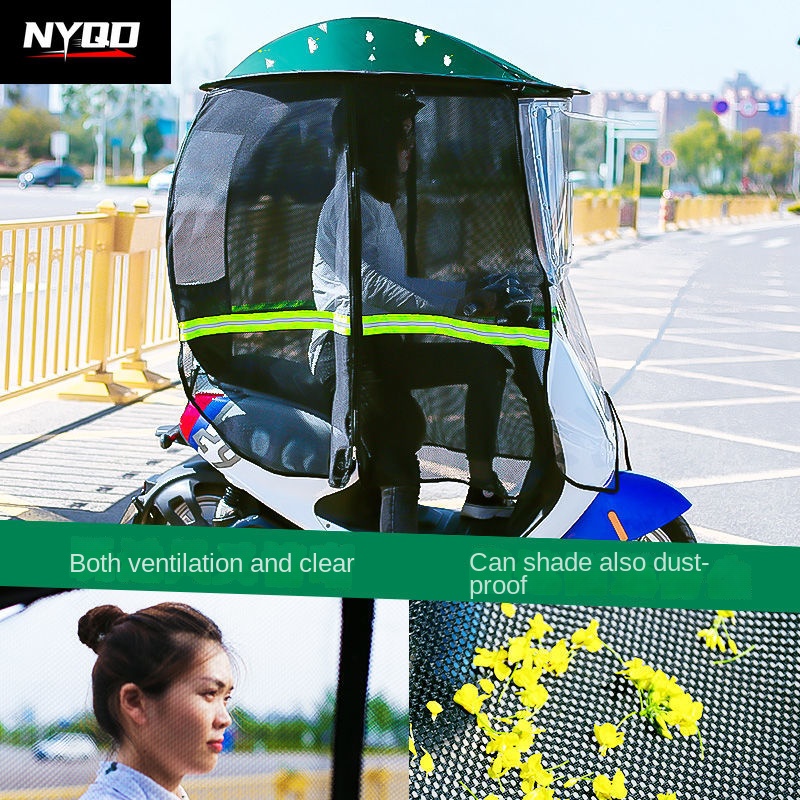 หลังคารถจักรยานยนต์แบบพับได้หล - Electric Scooter Rain Cover บทวิจารณ์และราคา