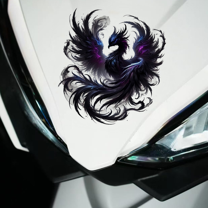 1PC Black Phoenix สติ๊กเกอร์ติ - Scooter Helmet Set บทวิจารณ์และราคา