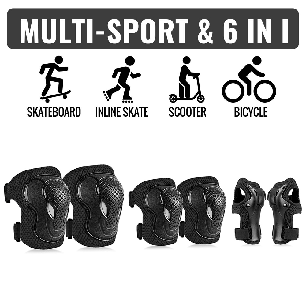 GOMOREON 6 ชิ้น/เซ็ตเด็กความปล - Scooter Helmet Set บทวิจารณ์และราคา